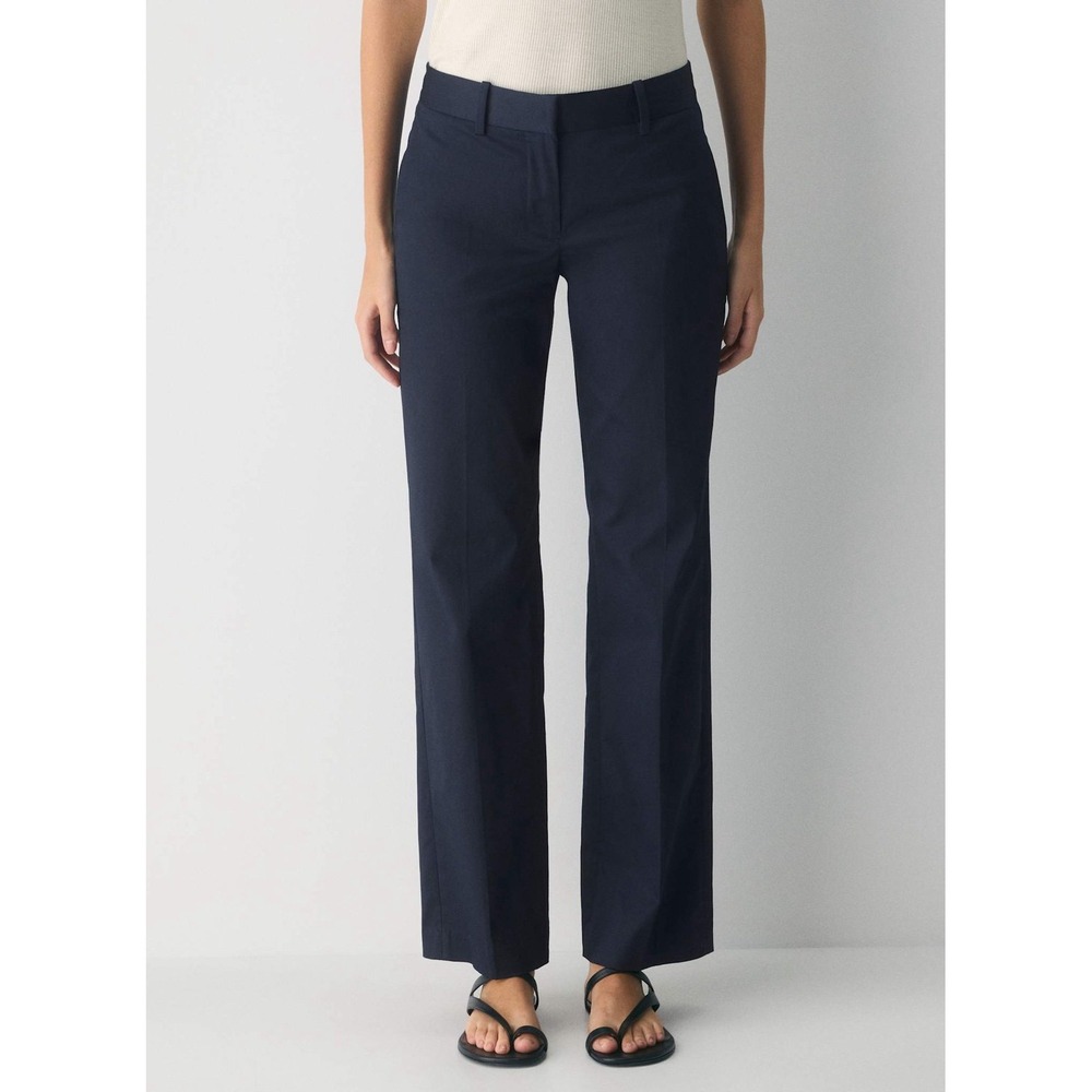 Aritzia Carleton Pant Chino Size 0 Oxford Navy Low Rise Straight Leg NWT - Picture 3 of 10